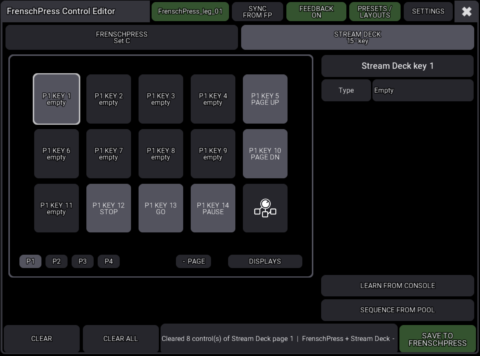 Editor – Stream-Deck-Ansicht