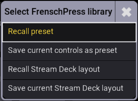 PRESETS / LAYOUTS